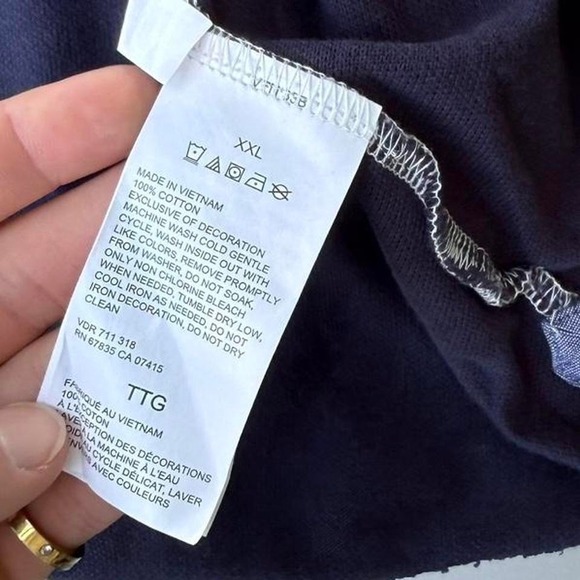 Nautica polo shirt in white and navy - Picture 8 of 8